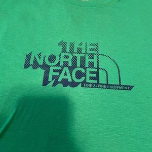 TNF slime green tee